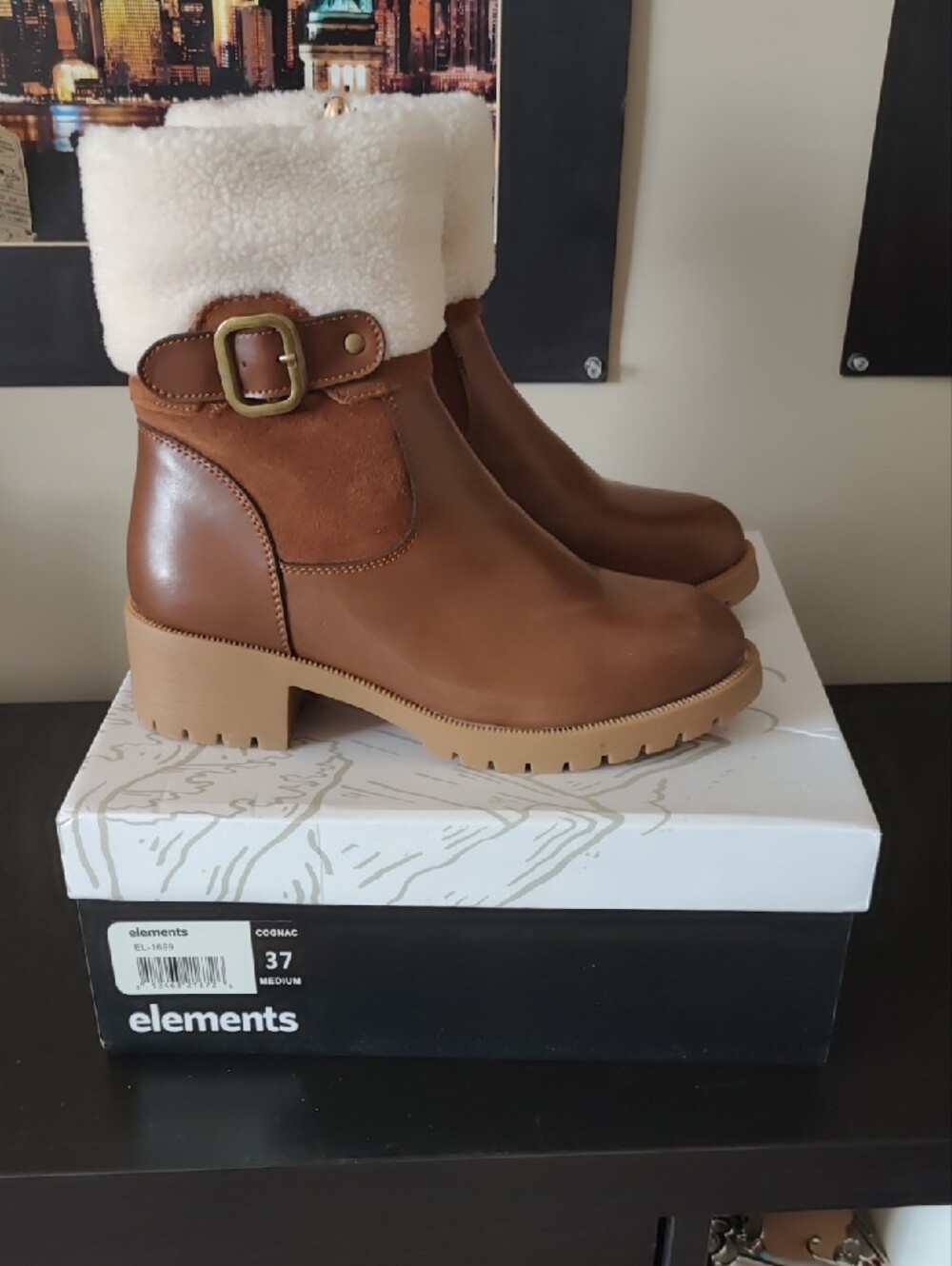 Elements Cuffed Low Heel Waterproof Boot